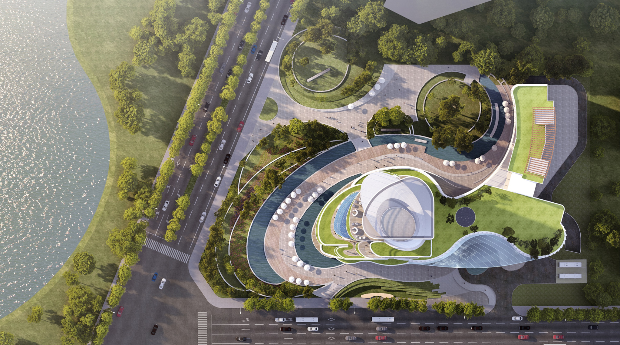 Dali hotel site plan beside Erhai Lake